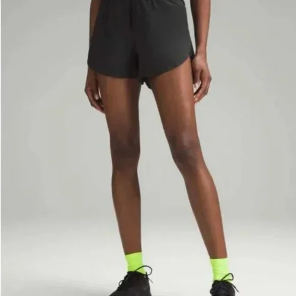Lululemon Athletic Fast & Free HR Classic Short 3” Reflective Black Sz 0